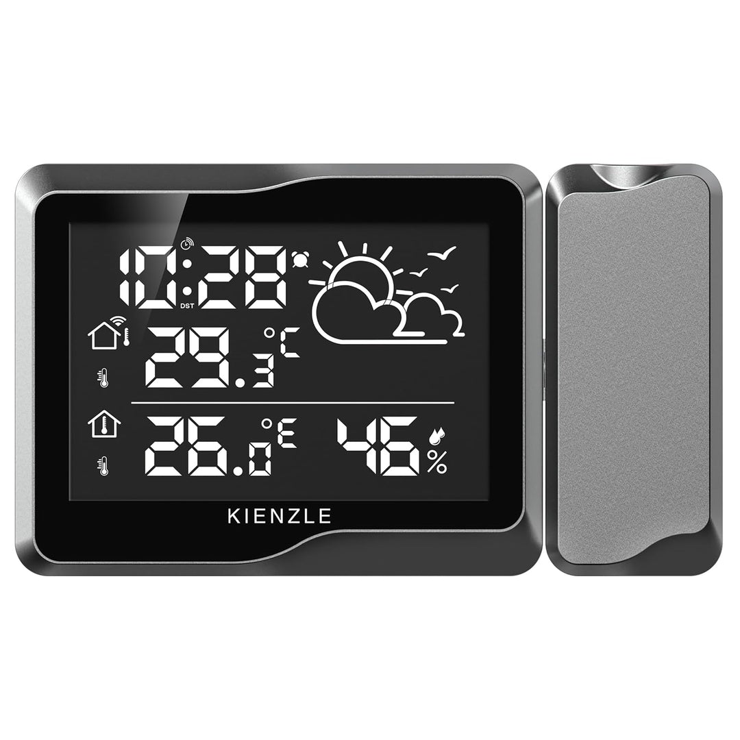 Kienzle Wetterstation Funk mit Aussensensor, Projektion, DCF Uhr