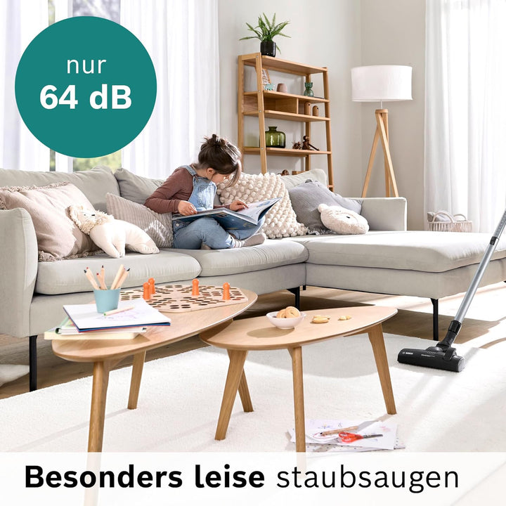 Bosch Staubsauger beutellos ProSilence Serie 8 BGS7MS64, Bodenstaubsauger, leise, Hygiene-Filter, Bo