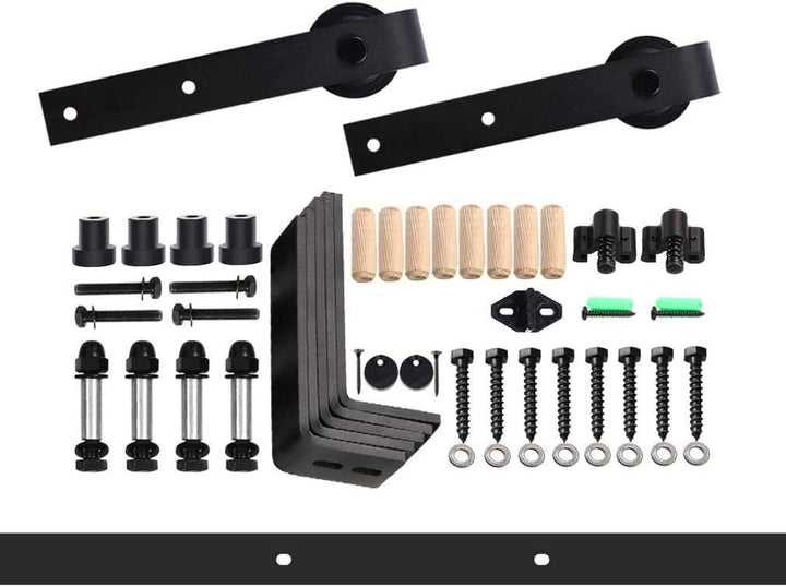 6.6FT/2M Deckenmontage Schiebetüre Beschläge, Ceiling mount brackets barn door hardware laufschiene