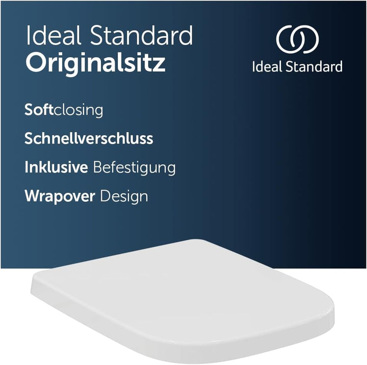 Ideal Standard T468301 Ideal Standard i.life B WC-Sitz mit Softclosing, Wrapover, Weiss, mit Softclo
