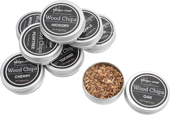 Räucherchips, Räuchermehl Kirsche, 8pcs Whiskyholzholz -Raucherchip, Cocktail -Raucher -Kit -Raucher
