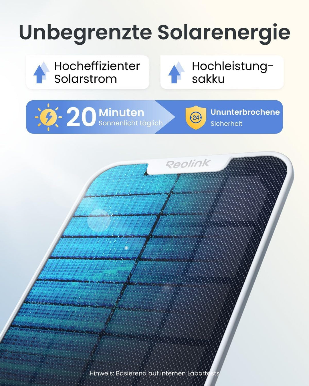 Reolink Erste 4K Solar Überwachungskamera Aussen Akku, Argus PT Ultra + 6W Solarpanel, 2,4&amp;5GHz WiFi