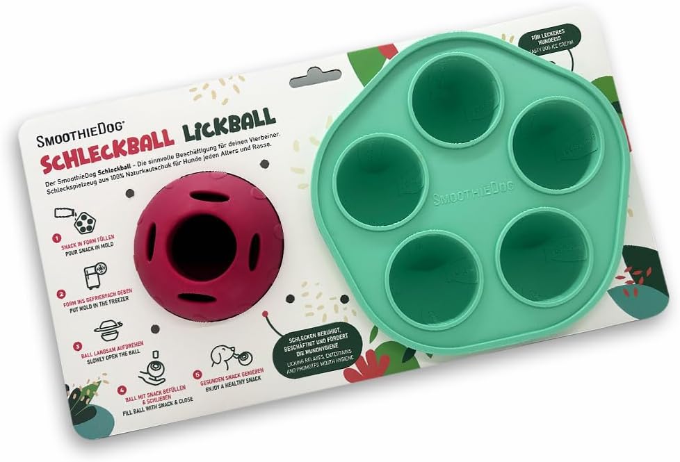 SmoothieDog Schleckball Hundesmoothie 3er Mix Klassik - Schleckball für Hunde, Snackball, zur Beschä