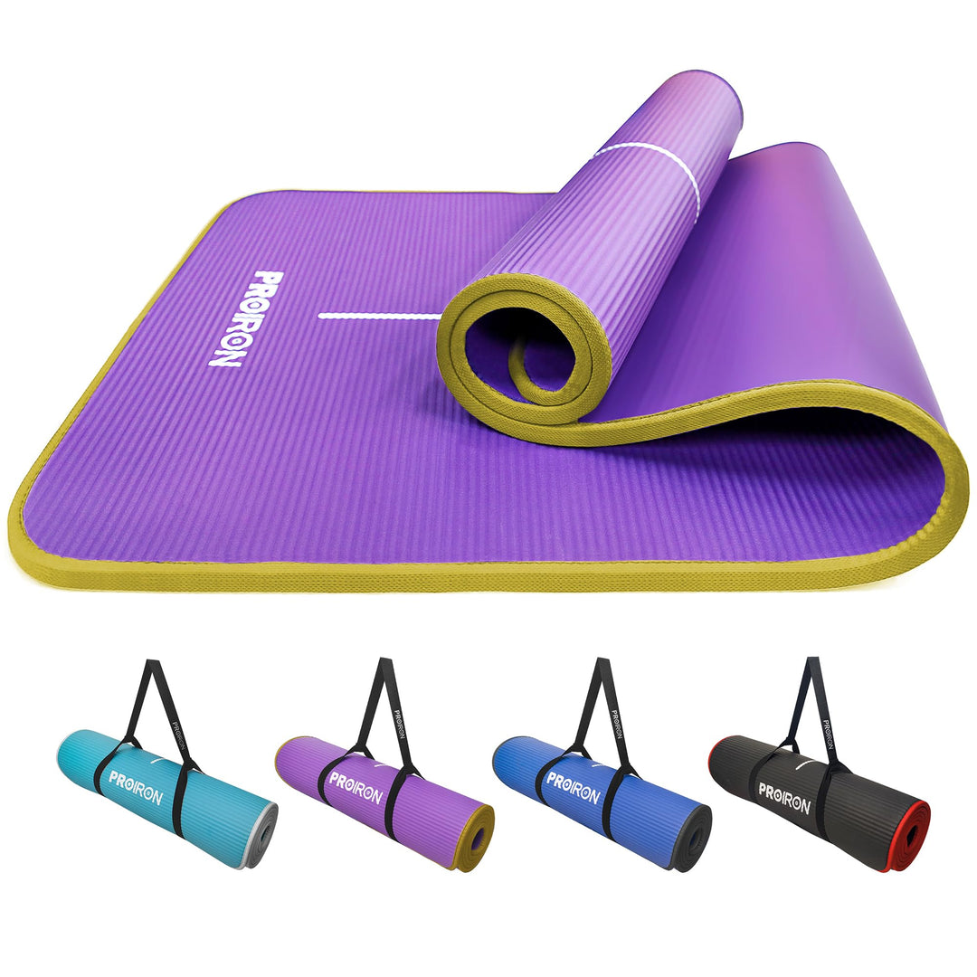 PROIRON Gymnastikmatte, Turnmatte für Zuhause mit Tragegurt Trainingsmatte Rutschfest, Yoga Matte Di