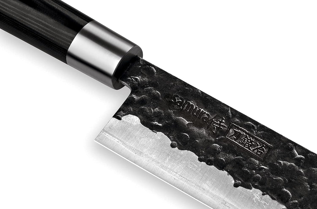 Samura BLACKSMITH Professionelles Japanisch Nakiri Messer Handforged Micarta 168mm/6.6"