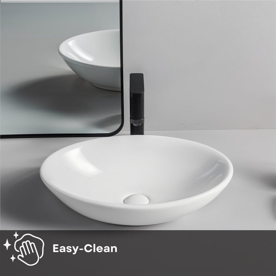 Aufsatz Keramik Waschbecken Park Brillant Weiss 52 cm