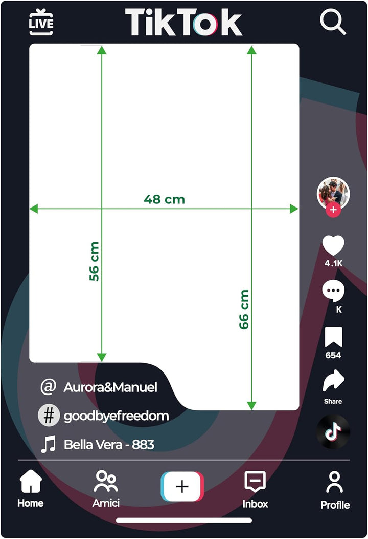 LARGE FORMAT Personalisierter Selfie-Rahmen | Rahmen für Partys und Firmenveranstaltungen (70_x_100_