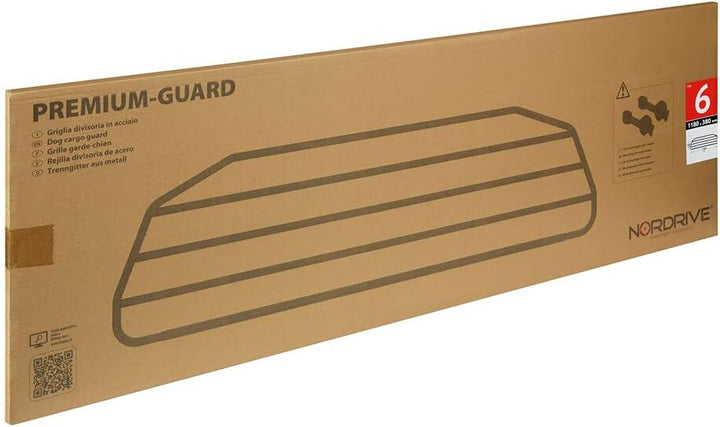NORDRIVE N70056 Premium-Guard Trenngitter aus Stahl für Hunde und Tiere - Typ 6-1180 x 380 mm