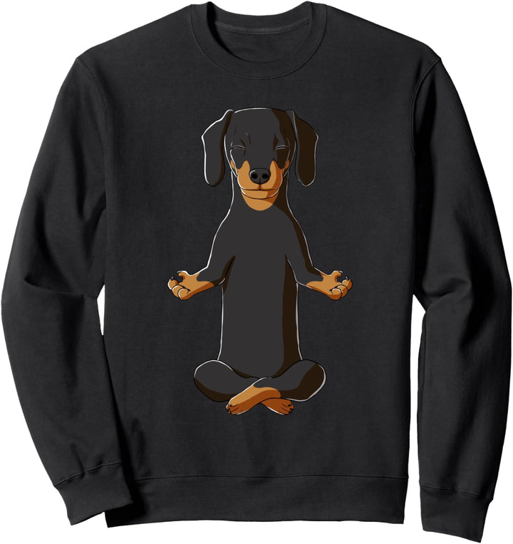 Meditierender Hund Dackel Sweatshirt