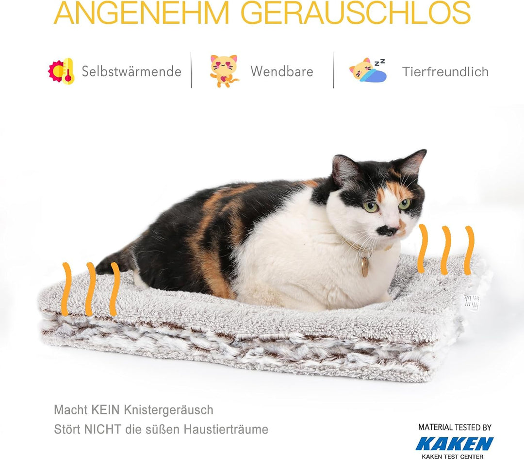 Mora Pets Selbstheizende Katzendecke Selbstwärmend Decke Katze Kissen Wärmedecke Katze Katzenkissen