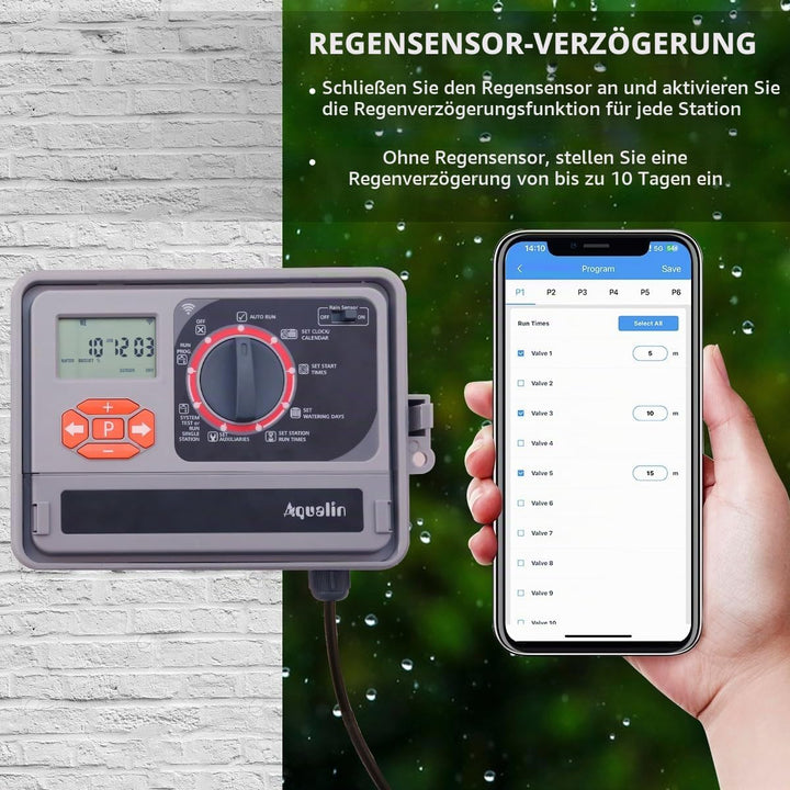 WiFi Professionell Automatischer Bewässerungscomputer Bewässerungssystem mit EU Standard Transformat