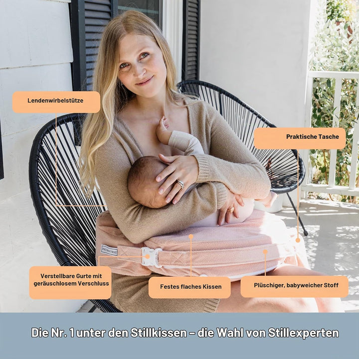 My Brest Friend Deluxe Nursing Pillow for Breastfeeding &amp; Bottle Feeding, Enhanced Posture Support,