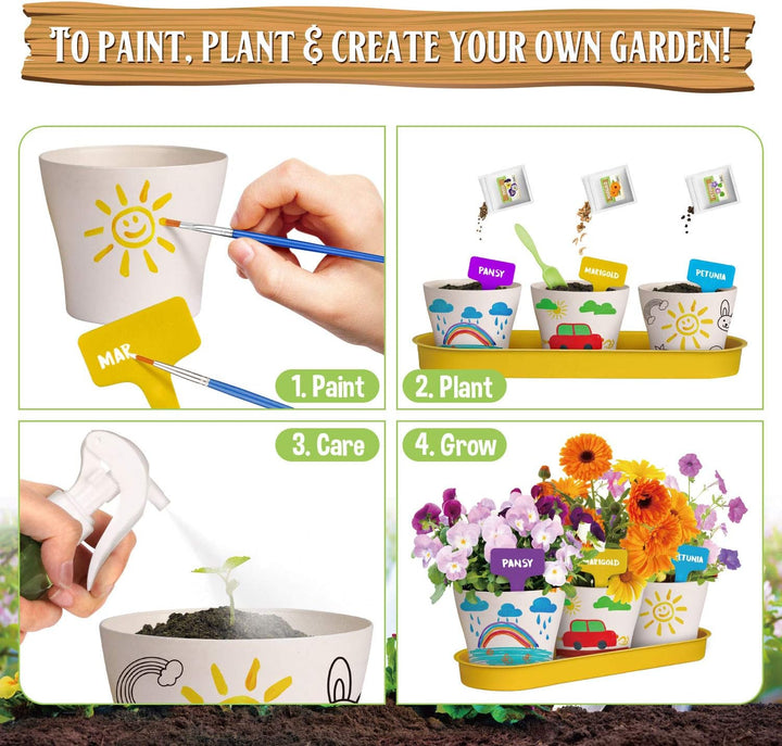 Dr. Daz Malen Garten Anzuchtset Pflanzen Geschenk Kinder Blumen Bonsai Pflanzen Züchten Kinder Set E