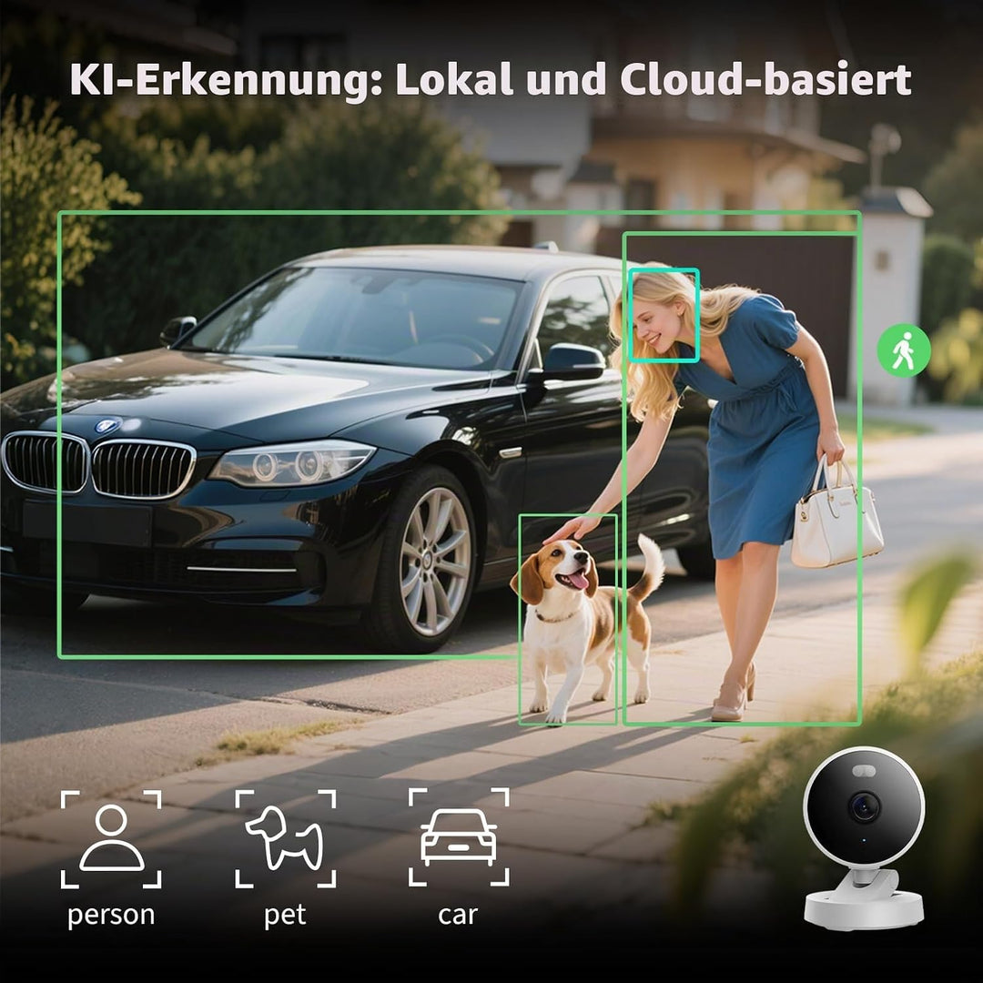 Aqara G100 2K Überwachungskamera Innen&amp;Aussen, Weiss, 2er-Pack Weiss 2 Pack, Weiss 2 Pack