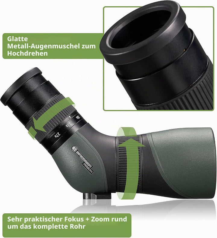 Bresser Pirsch Terrestrisches Teleskop, 9-27 x 56, Generation II, Grün