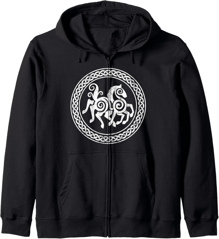 Sleipnir Pferd Von Odin Runenkreis Wikinger Geschenk Kapuzenjacke