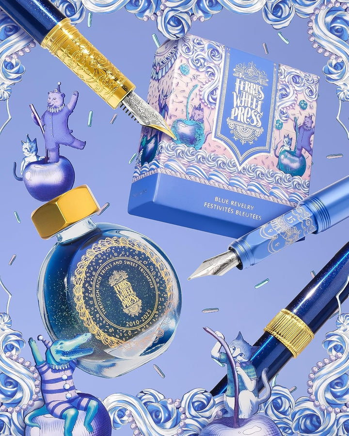 Ferris Wheel Press Ink, Everyday Ink Collection, Limited Edition 2025, Cobalt Blue with Duochrome Pi