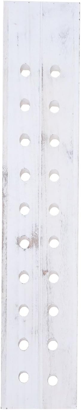 Mendler Deko-Rüttelbrett, Flaschenregal Weinregal für 20 Flaschen, Shabby-Look Vintage - weiss, Weis