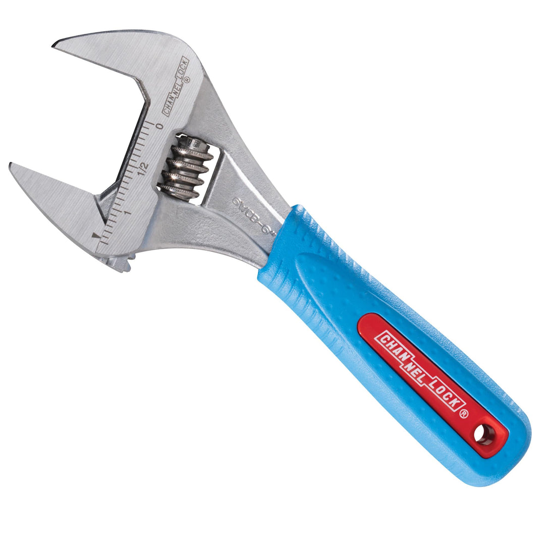 Channellock 6WCB WideAzz Verstellbarer Schraubenschlüssel, 15,2 cm, Code Blue 6-Inch WideAzz, 6-Inch