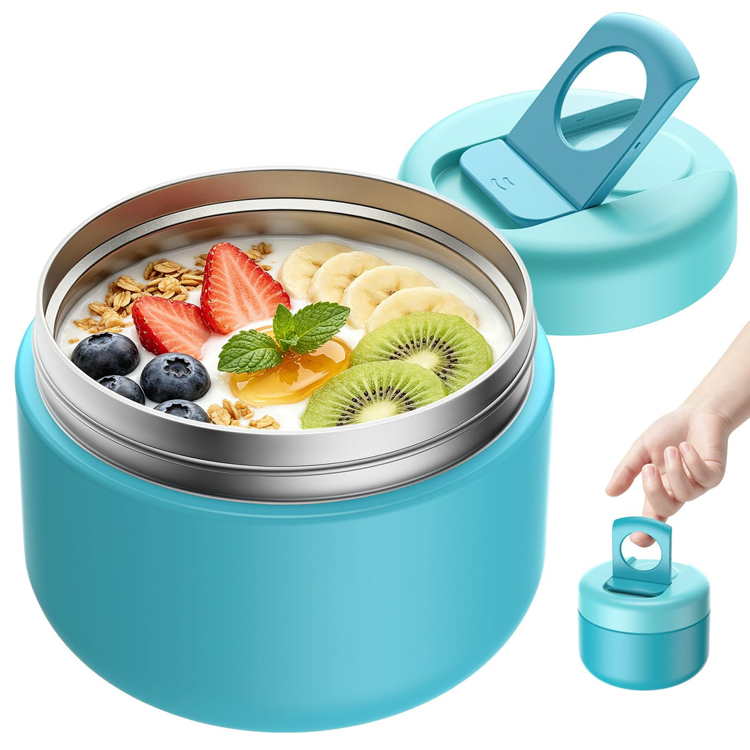 WayEee Thermobecher Essen, 420ml Edelstahl Thermobehälter für Essen, Warmhaltebehälter &amp; Lunch-Box T