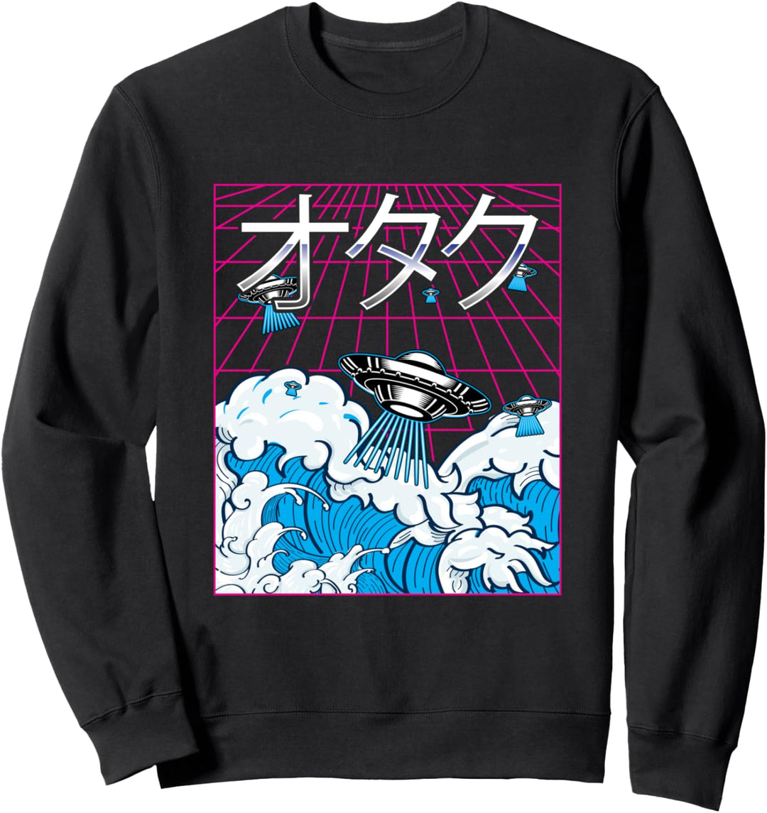 Japanische Welle Retro UFO Vaporwave Otaku Ästhetik Sweatshirt