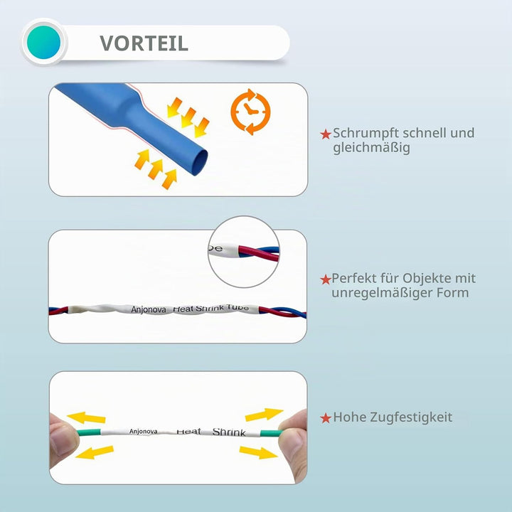 3X Kompatibel mit Brother P-Touch Schrumpfschlauch 17,7mm Hse-241 Hse 241 Etikettenband Schwarz auf