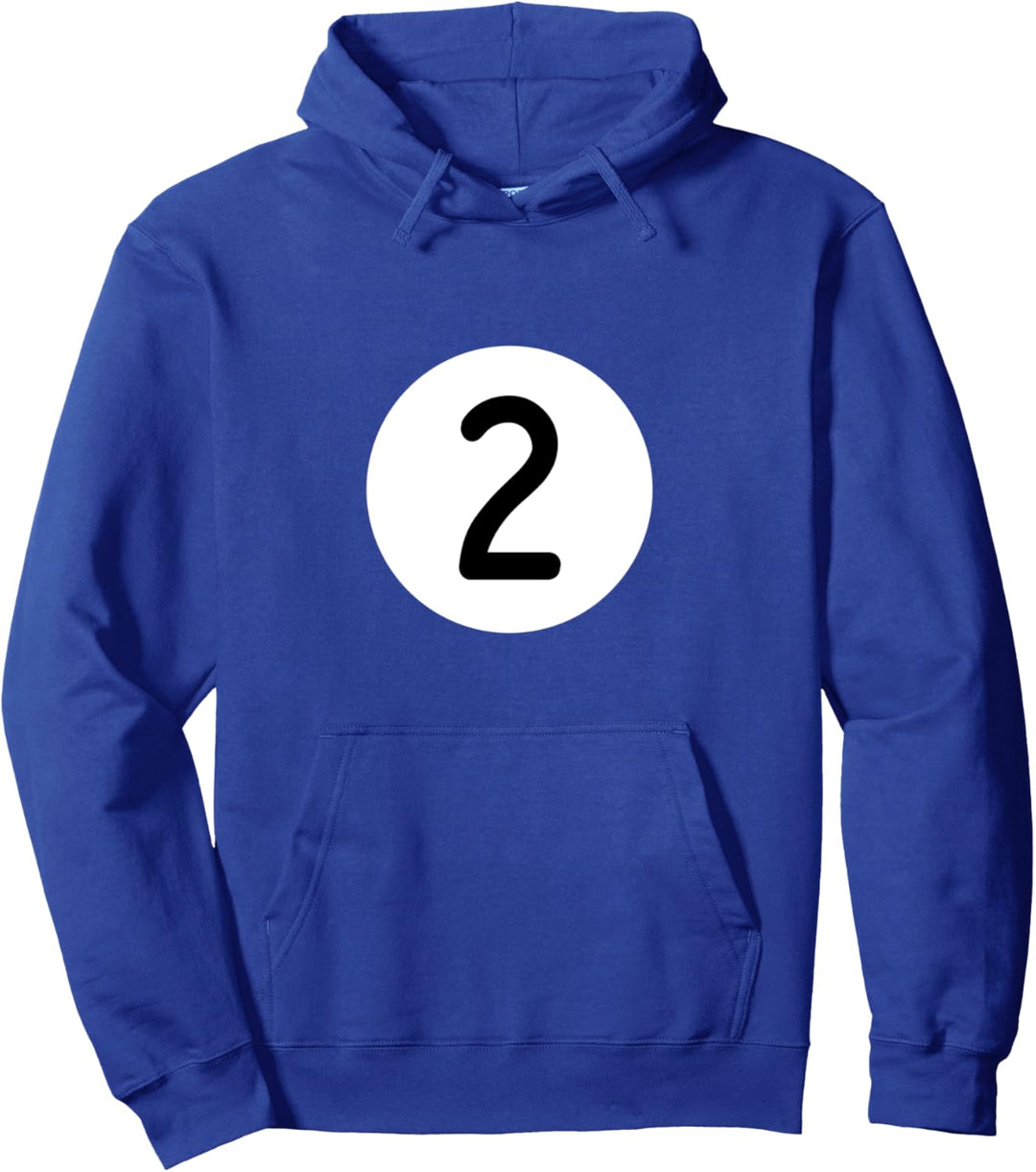 Blaue Billard-Kugel Zwei Zweier Billardkugel Poolbillard Pullover Hoodie