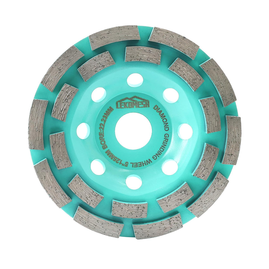 Diamant Schleifscheibe 125mm - Doppelreihe Diamant Schleiftopf für Beton, Granit, Marmor, Mauerwerk,