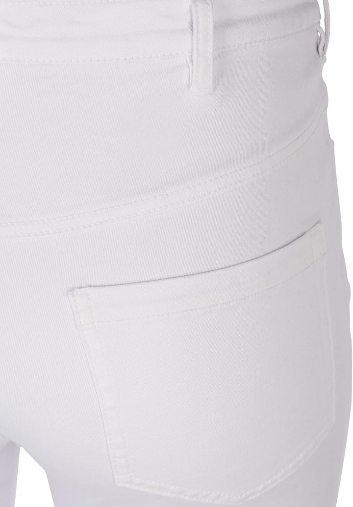 Zizzi Damen Grosse Grössen Amy Jeans Hohe Taille Slim Gr 42W / 30L Weiss, 42W / 30L Weiss