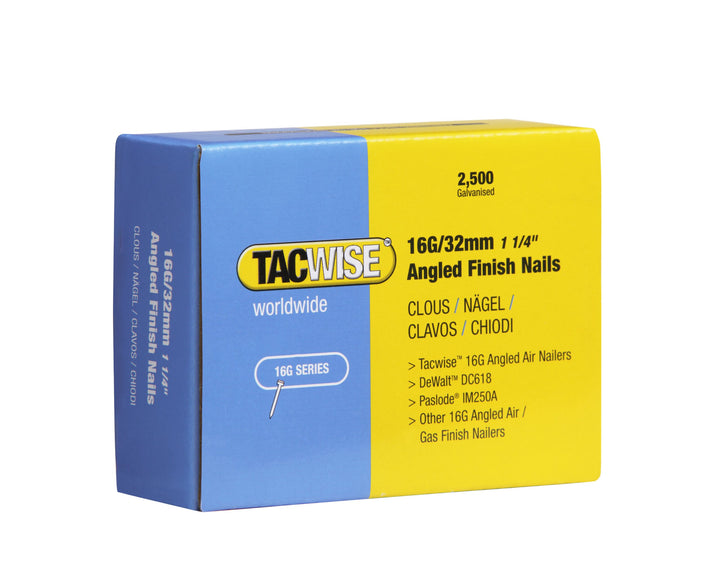 Tacwise 0769 Nägel Gewinkelt ( 16G/32mm,2.500 Stück pro Verpackung)
