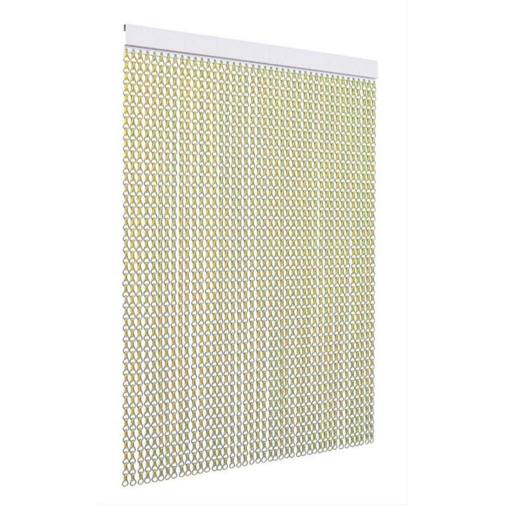 TENDAGGIMANIA - FLIEGENVORHANG für Türen und Fenster, Modell: Kette aus Aluminium - Farbe: Gold - Ma