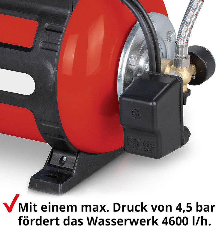 HECHT Hauswasserwerk (Brandneu) – 1100 Watt – Wasserpumpe – max. 8 m selbstansaugend – max. 4,5 bar