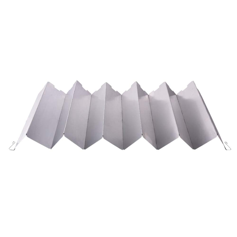 Outdoor Aluminium Windschutz Faltbar Windschutzscheibe Campingkocher Brennerwindschutzscheibe drauss