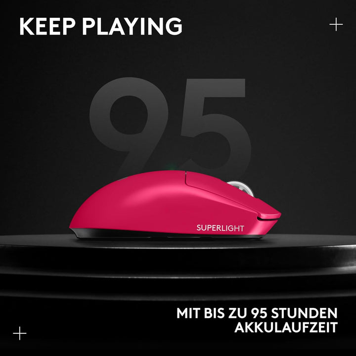 Logitech G PRO X Superlight 2 Lightspeed Kabellose Gaming-Maus, Lightweight, LIGHTFORCE Hybrid-Schal