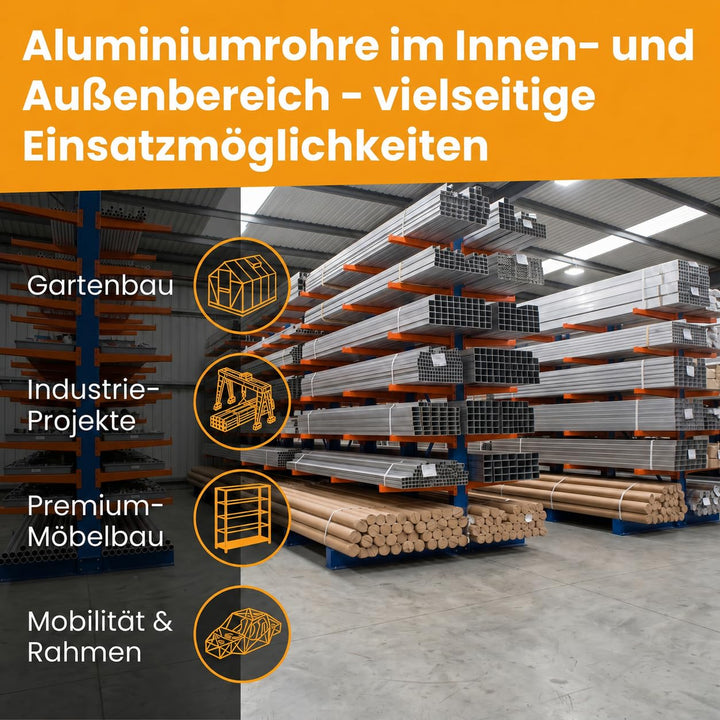 Riggatec Alu-Rohr Rund 35x2mm Länge 2,0 mtr.