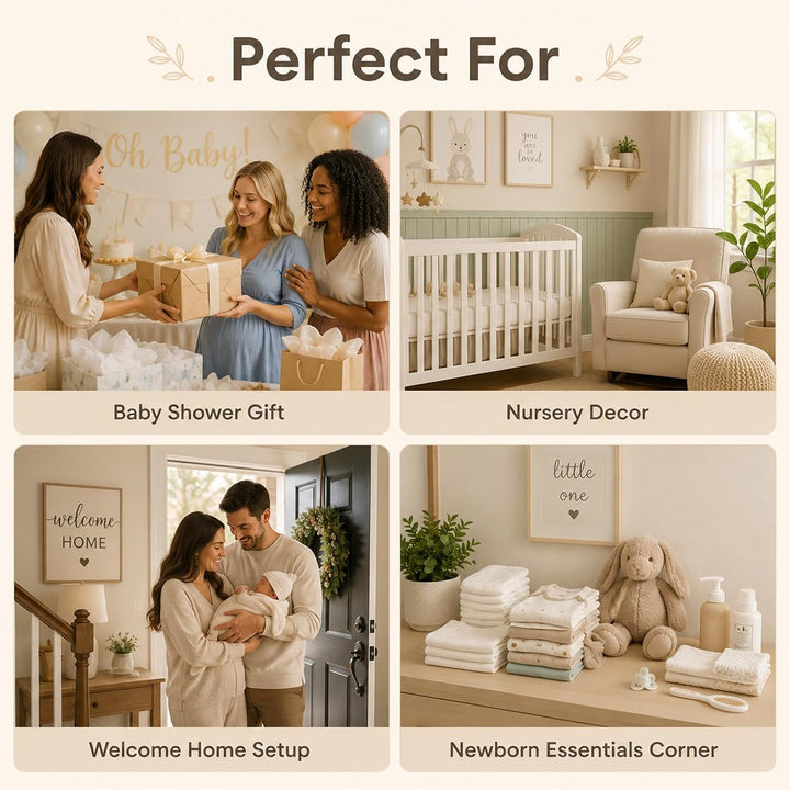 Holz Babyparty Geschenk mit Griff, Baby Aufbewahrungskorb, Holz Baby Geschenk Korb, Babykorb Neugebo