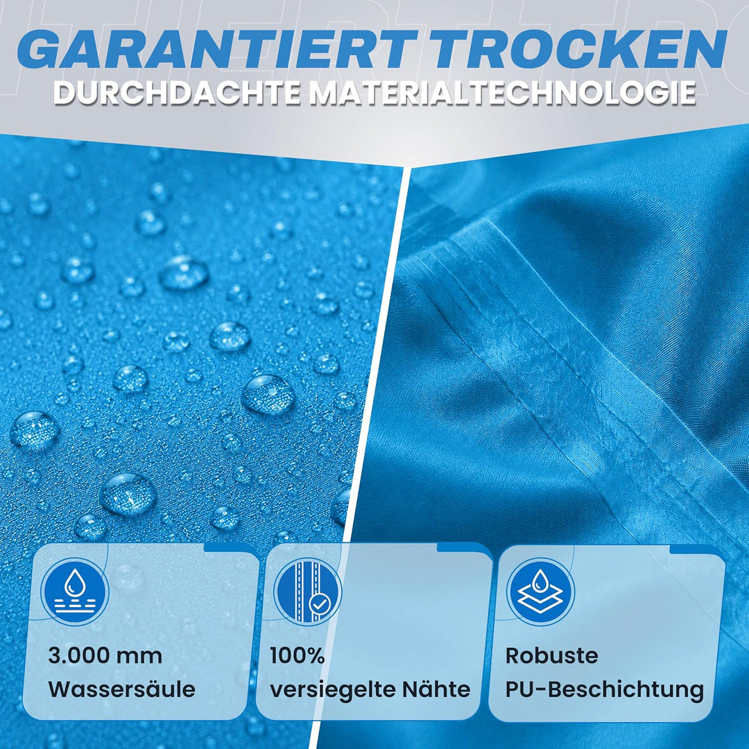 STANDWERK Regenponcho mit einzigartiger Navigationstasche und Sichtfenster fürs Wandern - Regencape