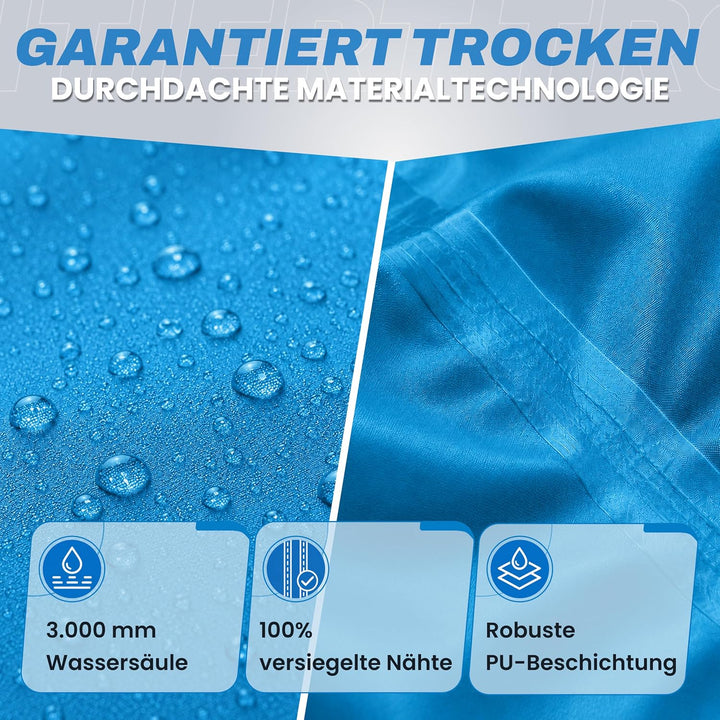 STANDWERK Regenponcho mit einzigartiger Navigationstasche und Sichtfenster fürs Wandern - Regencape