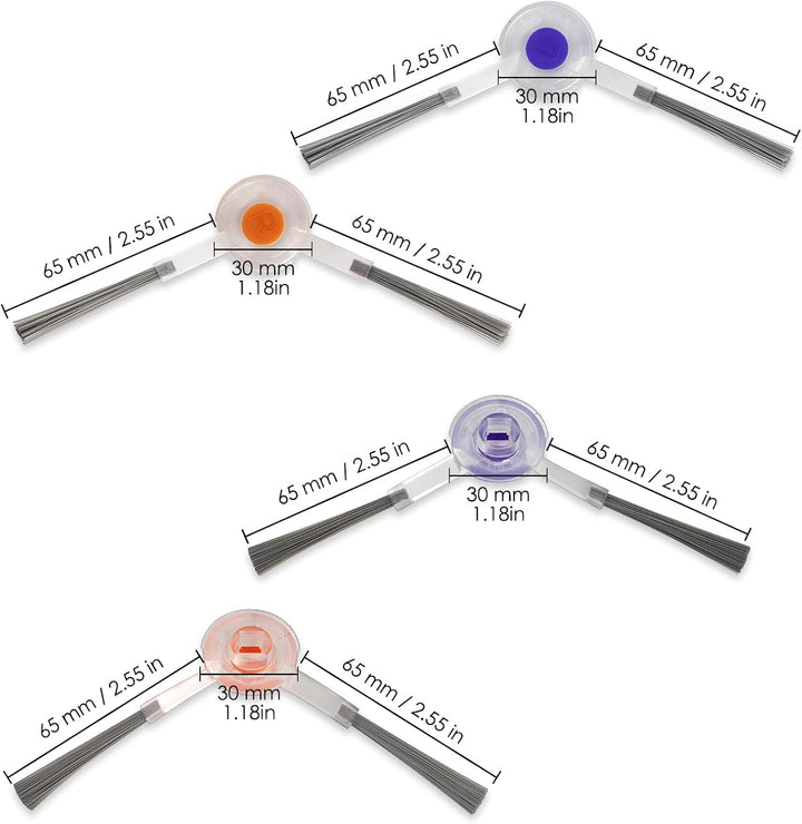 (10 Stück) Ersatz-Seitenbürste kompatibel mit Narwal Freo/Freo X Ultra/Freo X Plus/Freo Z Ultra Saug