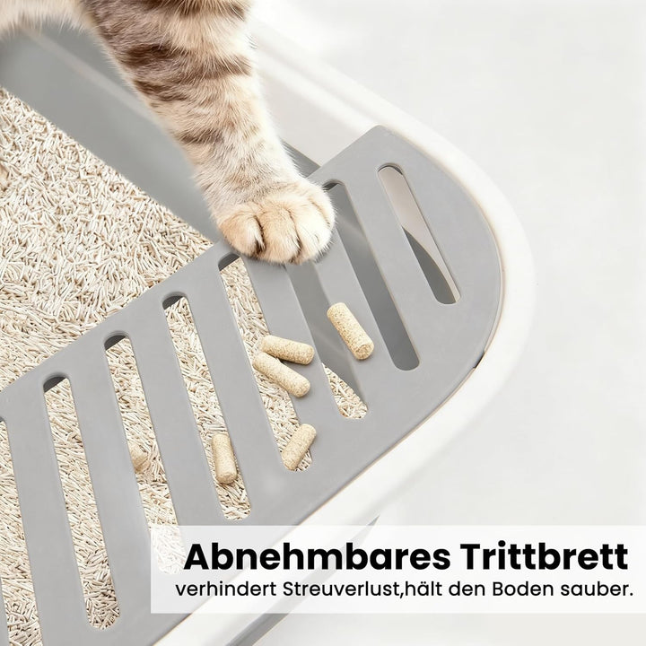 Katzenklo Flacher Einstieg, gross – ideal für ältere Katzen &amp; bei Arthritis oder eingeschränkter Mob