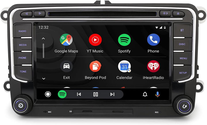 Erisin 9 Zoll 8-Kern 4GB RAM+64GB ROM Android 14 Autoradio Bluetooth mit GPS Navigation Für Skoda Oc