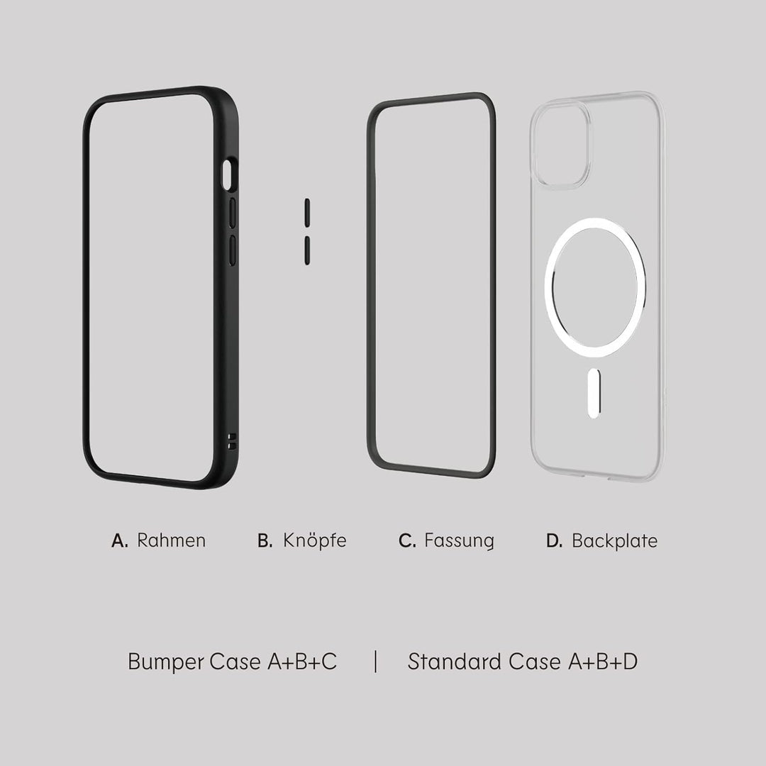 RhinoShield Modulares Case kompatibel mit MagSafe für [iPhone 12 Pro Max] | Mod NX - Überragender Ma
