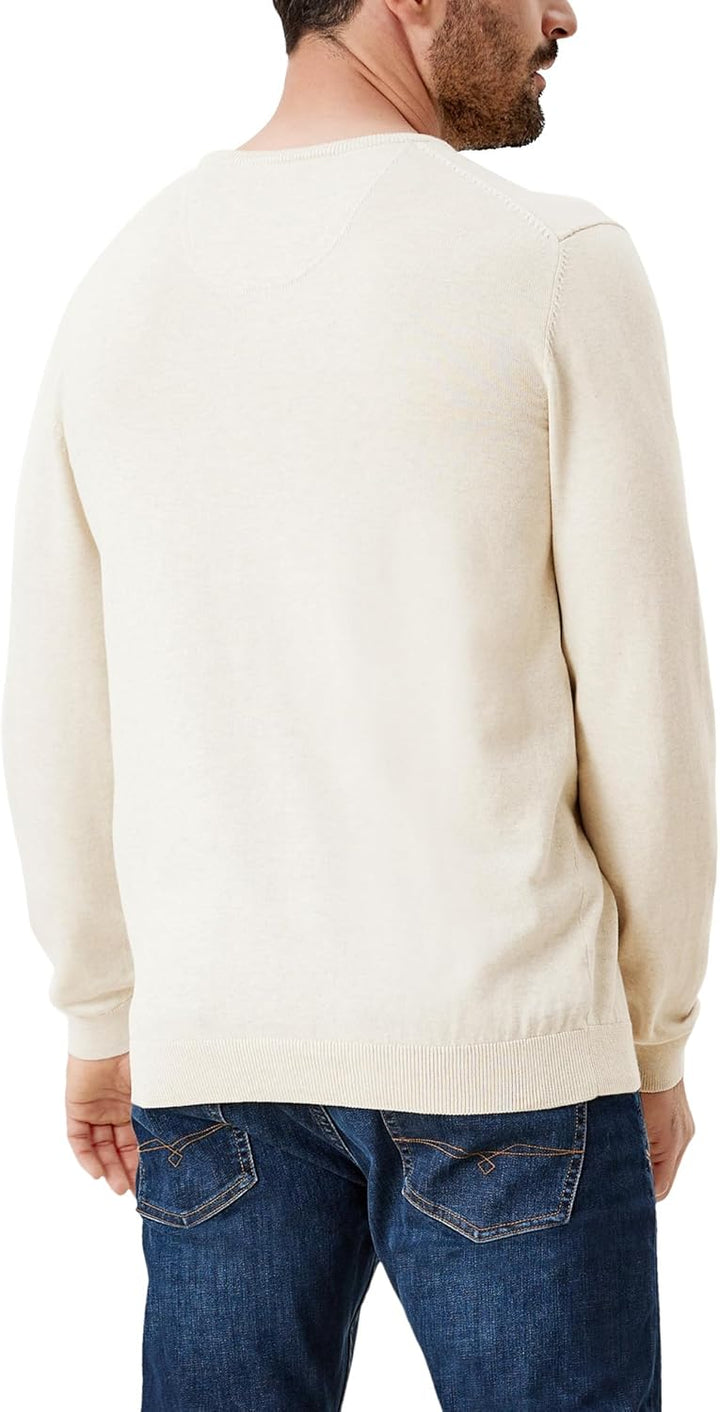 s.Oliver Herren 2152193 Pullover mit Logo-Stitching M Cremefarben(03w0), M Cremefarben(03w0)