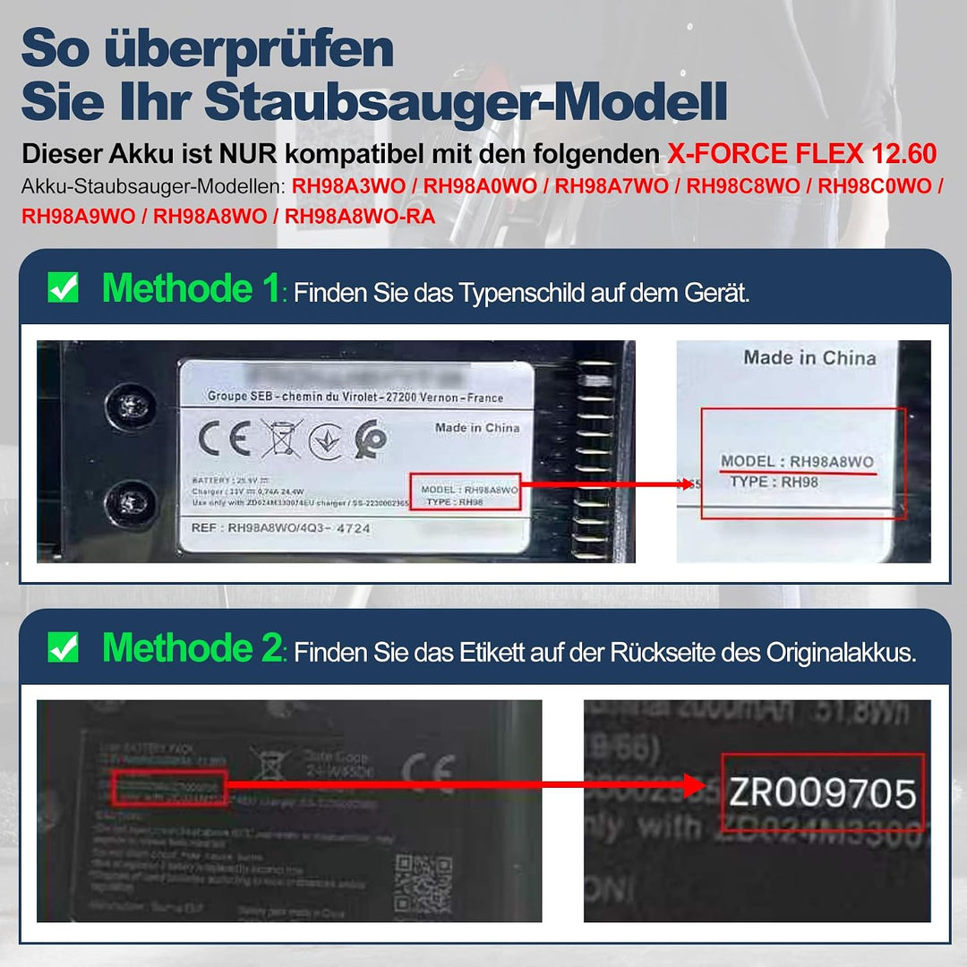 3500mAh Ersatzakku für Rowenta X-Force Flex 12.60 Serie, Staubsauger Akku Kompatibel mit RH98A3WO RH