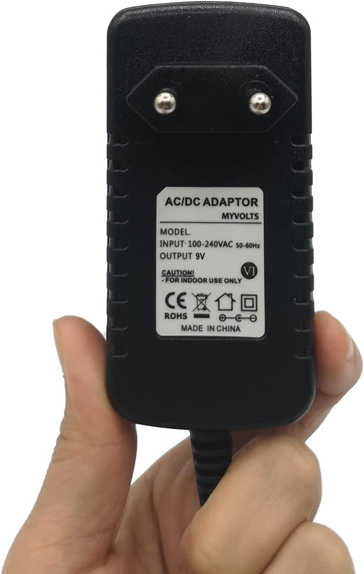 MyVolts 9V EU-Netzteil kompatibel mit Grundig YB-400 Radio - mit Verlängerungskabel und Inline-Schal