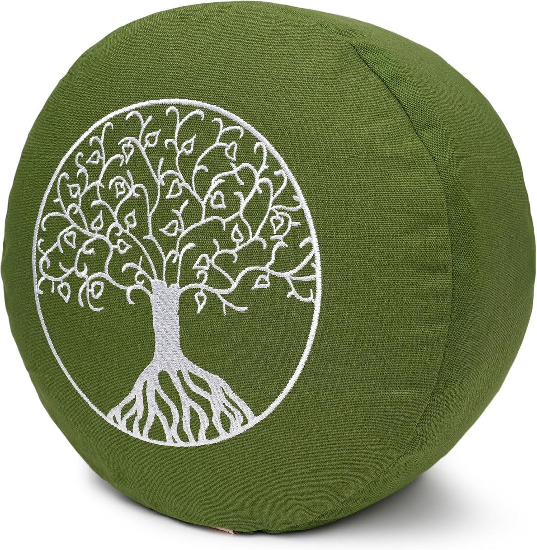 Yogabox Meditationskissen Glückssitz® Lebensbaum Olive, Olive