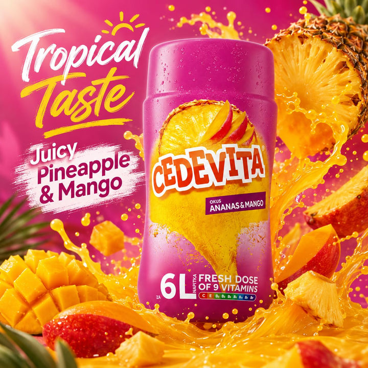 Cedevita Vitamin Drink Pineapple Mango Flavored Powder, 455 g, 1 Stück