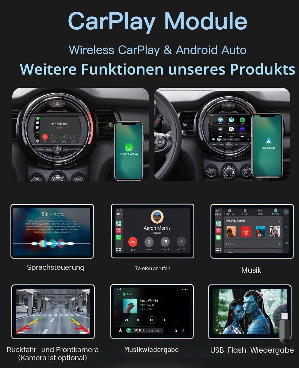 Android Autoradio mit GPS-Navigation Auto Radio Ersatz für Mini Mini R56/Clubman R55/Countryman R60/