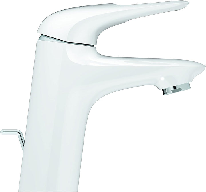 GROHE Eurostyle - Einhand-Waschtischarmatur (wassersparend, S-Size, Einlochmontage), moon white/chro