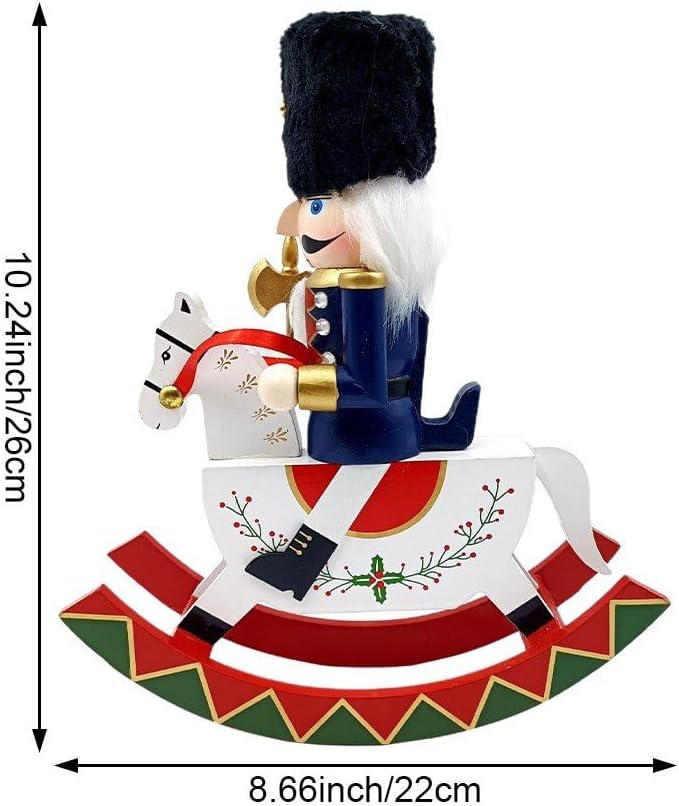 Nussknacker, Holzton, Weihnachtsdekoration, Hölzerne Nussknacker-Figur, Tischdekoration für Wohnzimm